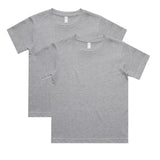 2 Pack Cotton Blank Plain Crew Neck Short Sleeve Toddler T-Shirt Tee Top Bulk for Youth Kids Baby Boys Girls