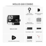 ZHIYUN MOLUS G60 60W Bi-Colour COB Light Combo with Softbox Diffuser C040012CE2