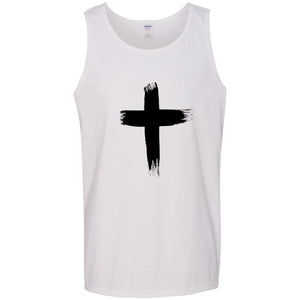 Faith Jesus Cross Christian Religion Mens White Tank Top Singlet T Shirt