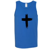 Faith Jesus Cross Christian Religion Mens Royal Blue Tank Top Singlet T Shirt