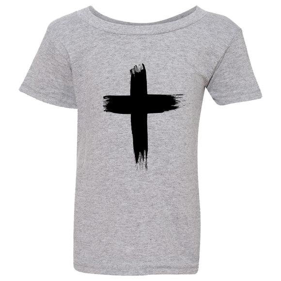 Faith Jesus Cross Christian Religion Grey T-Shirt Tee Top Baby Kids Boy Girl