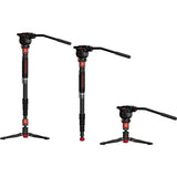 iFootage Cobra 3 A180T Camera Monopod Stand & Komodo K5 Fluid Head Bundle IF-401000091