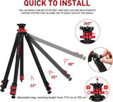 iFootage Gazelle TA6S Uprise 3-Section Aluminium Centre Column Tripod + Bag IF-TA6S