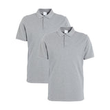 2 Pack Mens Cotton Blank Plain Jersey Golf Polo Collared T Shirt Tee Tops Bulk