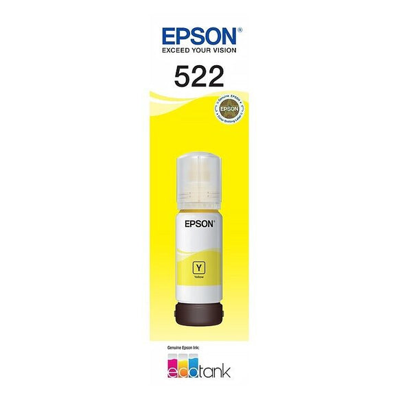 Epson T522 Yellow EcoTank 522 Ink Toner Bottle C13T00M492 Genuine Original