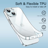 For Apple iPhone 16 Slim Transparent Clear Bumper Back Soft Phone Case Cover