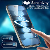 For Apple iPhone 16 Clear Phone Case Cover and Soft Film Screen Protector Guard