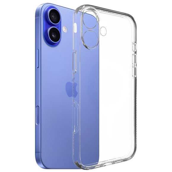 For Apple iPhone 16 PLUS Slim Transparent Clear Bumper Back Soft Phone Case Cover Guard