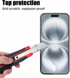 For Apple iPhone 16 PRO Clear Phone Case Cover and Soft Film Screen Protector Guard