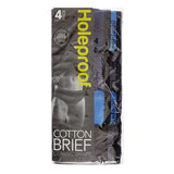 Holeproof 4 Pack Bulk Cotton Briefs Attached Elastic Mens Undies Underwear MYWE4A