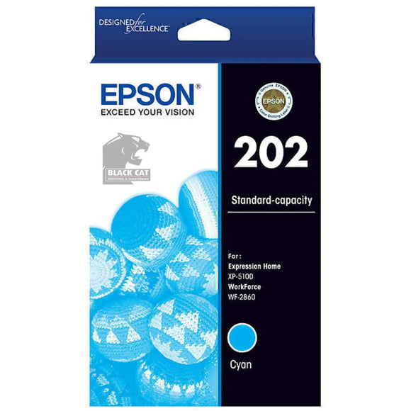 Epson 202 Cyan Ink Cartridge Toner C13T02N292 Genuine Original