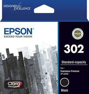 Epson 302 Black Ink Cartridge Toner C13T01V192 Genuine Original