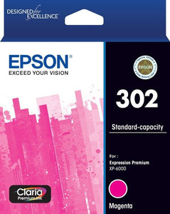 Epson 302 Magenta Ink Cartridge Toner C13T01W392 Genuine Original