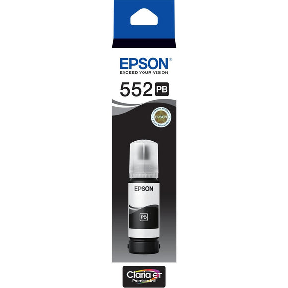 Epson T552 Photo Black EcoTank 552 Ink Bottle Toner C13T06W192 Genuine Original