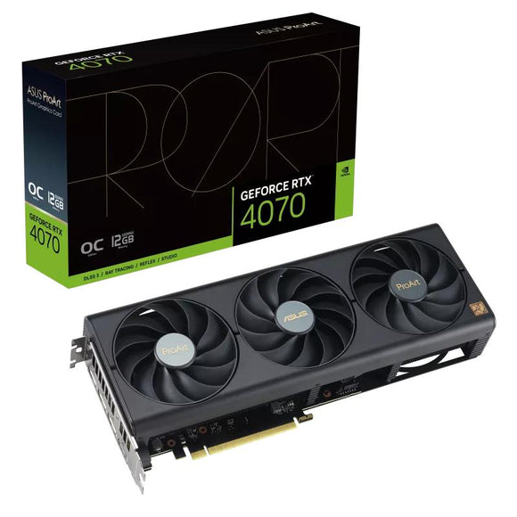 NVIDIA ASUS PROART GeForce RTX4070 OC Edition 12G GDDR6X Graphics Card PROART-RTX4070-O12G