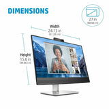 HP E27m G4 27" QHD IPS 16:9 2560x1440 Webcam Speaker USB-C Conferencing Monitor 40Z29AA