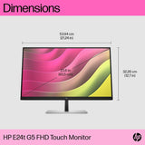 HP E24T G5 23.8" FHD IPS Touch Screen Eye Ease 16:9 1920x1080 Business Monitor 6N6E6AA