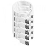 5 Pack 1m Data Transfer Sync Charger Charging Micro USB Cable Cord for Android Phone Device Tablet Bulk White TPE Plastic