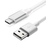 5 Pack 20cm Short Data Transfer Charger Charging USB Type C Phone Tablet Cable Cord Bulk White TPE Plastic
