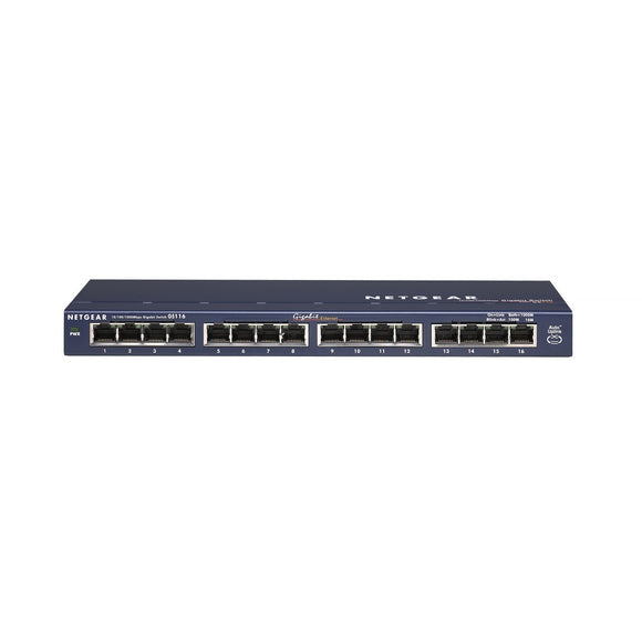 NETGEAR GS116 ProSafe 16-Port Gigabit Desktop Ethernet Unmanaged Switch GS116AU