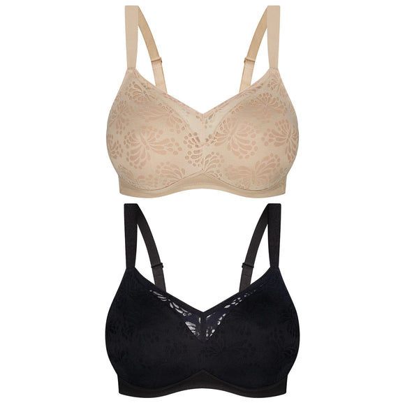 Triumph Lacy Minimiser W01 UNDERWIRE Bra Women Comfy Underwear Plus Size