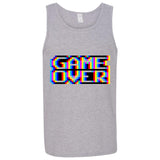 Game Over Gaming Funny Gamer Retro Sports Grey Mens Tank Top Singlet T Shirt