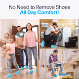 20 Pack Safetyware CPE Anti-Skid Waterproof Disposable Boot Shoe Covers Protector Overshoes Bulk Non Slip Rain Medical Laboratory Cleanroom SC04-BLU