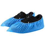 20 Pack Safetyware CPE Anti-Skid Waterproof Disposable Boot Shoe Covers Protector Overshoes Bulk Non Slip Rain Medical Laboratory Cleanroom SC04-BLU