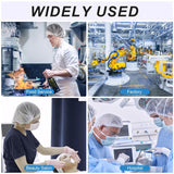 20pcs Safetyware Non-Woven Disposable Bouffant Mob Cap Hair Net Head Cover Dustproof Elastic Bulk for Hospital Food Kitchen Cleaning Laboratory Blue