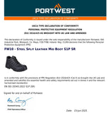 Portwest Steelite Protector Boots Safety Work Steel Toe Cap Leather Shoes Black Mens FW10 S1P SR