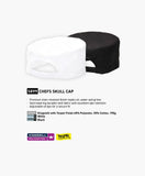Portwest S899 Chefs Skull Cap Adjustable Water Resistant Hat for Men & Women Kitchen Cooking Baker Restaurants Catering