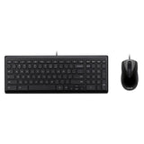 ASUS Chrome OS Layout USB Wired Keyboard and Optical Mouse Combo Set Black 90MA0000-P00120