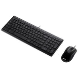 ASUS Chrome OS Layout USB Wired Keyboard and Optical Mouse Combo Set Black 90MA0000-P00120