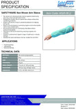 100pcs Safetyware Non-Woven Fabric Disposable Protective Arm Sleeves Protector Breathable Cover Bulk Blue for Hospital Laboratory Kitchen Saloon
