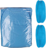 100pcs Safetyware Non-Woven Fabric Disposable Protective Arm Sleeves Protector Breathable Cover Bulk Blue for Hospital Laboratory Kitchen Saloon