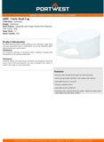 Portwest 2 Pack S899 Chefs Skull Cap Adjustable Water Resistant Hat Bulk White for Men & Women Kitchen Cooking Baker Restaurants Catering