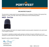 2 Pack Portwest Breathable Sun Shield Cap Reflective Safety Work Hat Neck Protection Shade Visor Navy Orange Bulk