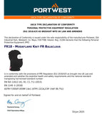 7x Portwest Modaflame Knit Anti-Static FR Fire Flame Resistant Balaclava Full Face Mask Head Protection FR18 Beanie Warm Hood Black Bulk PPE