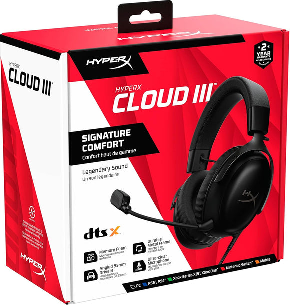 HyperX Cloud III Wireless Gaming Headset with Microphone Headphones 77Z45AA