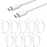 10 Pack 1m Fast PD Charger Data Transfer Sync Charging USB Type C to Type C Cable Cord Bulk