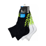 2 Pairs Bonds X-Temp 1/4 Quarter Crew Mens Cotton Cooling Athletic Sports Socks SXX72N