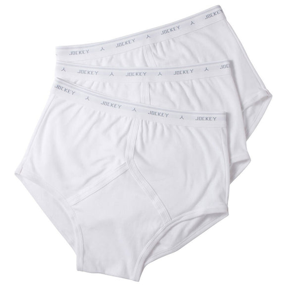 3 Pack Jockey Y Front Briefs Mens Comfy Cotton Underwear Undies Boxer Bulk White