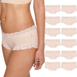 12x Jockey Parisienne Classic Boyleg Lace Womens Underwear Panties Dusk Beige Bulk WWLF