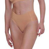 2 Pack Sloggi Zero Feel 2.0 High Waist Briefs Womens Underwear Panties Nostalgic Brown Bulk Invisible Comfort