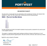 3x Portwest Adjustable Plain kitchen Butcher BBQ Cooking Chef Bib Apron White Bulk S841