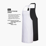 3x Portwest Adjustable Plain kitchen Butcher BBQ Cooking Chef Bib Apron White Bulk S841