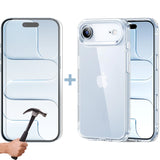 For Apple iPhone 17 AIR Phone Case Cover and Tempered Glass Screen Protector Guard Clear