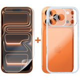 For Apple iPhone 17 PRO Clear Phone Case Cover and Soft Screen Protector Film Guard Clear