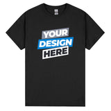 Personalised Customised Mens Custom Printed T-Shirt Logo Text Printing Black Tee