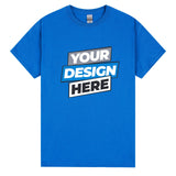 Personalised Customised Mens Custom Printed T-Shirt Logo Text Printing Royal Blue Tee